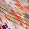 1 Yard Silk Charmeuse 16MM Plum Purple, Green & Scarlet Painted Striations Italian 53" Inches Wide